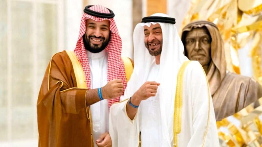 Saudi-UAE alliance breakdown showing MBS and MBZ meeting in past years